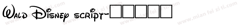 Wald Disney script字体转换